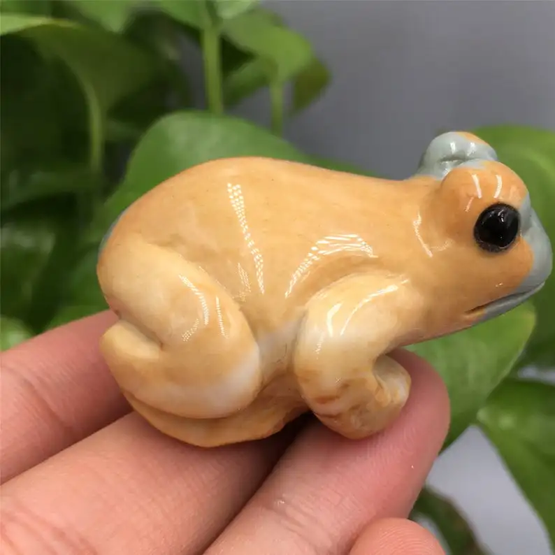 1 шт. натуральная Океаническая яшма кристалл кварца лягушка украшение дома Рейки