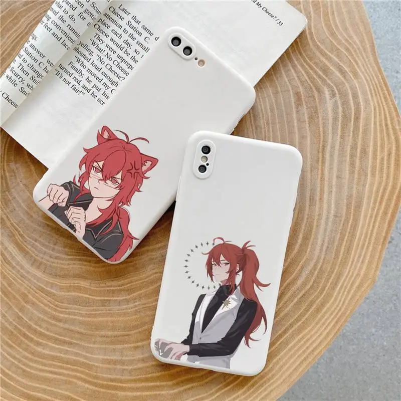 

Genshin Impact Diluc game Phone Case Candy Color for iPhone 6 7 8 11 12 s mini pro X XS XR MAX Plus