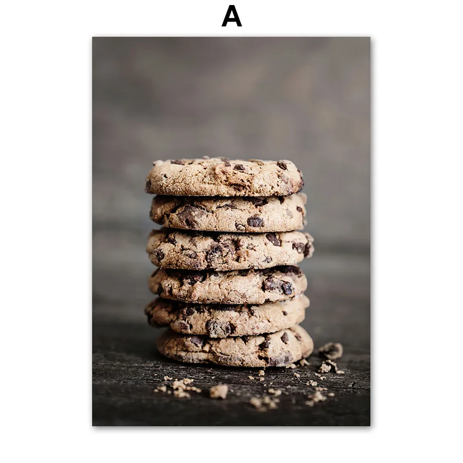 Кофе печенье Тост Хлеб торт Картина на холсте скандинавские плакаты принты