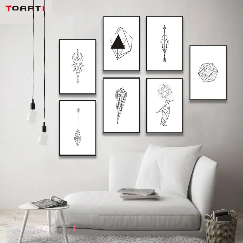 Абстрактные принты плакаты геометрические картины на холсте стене рисунок