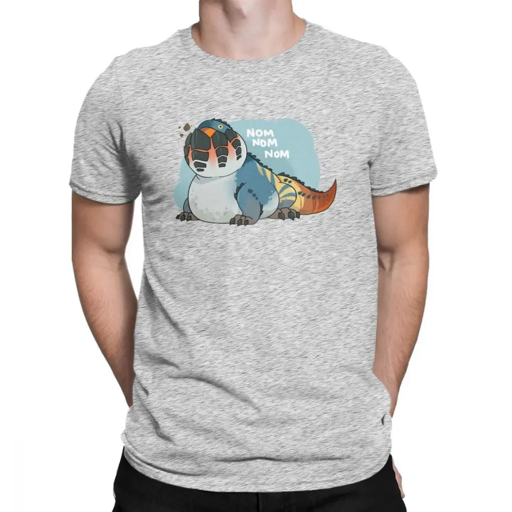 Dodogama Monster Hunter World футболки мужские хлопковые Забавные футболки футболка с круглым вырезом одежда с коротким рукавом Подарок Идея размера плюс - Цвет: Серый
