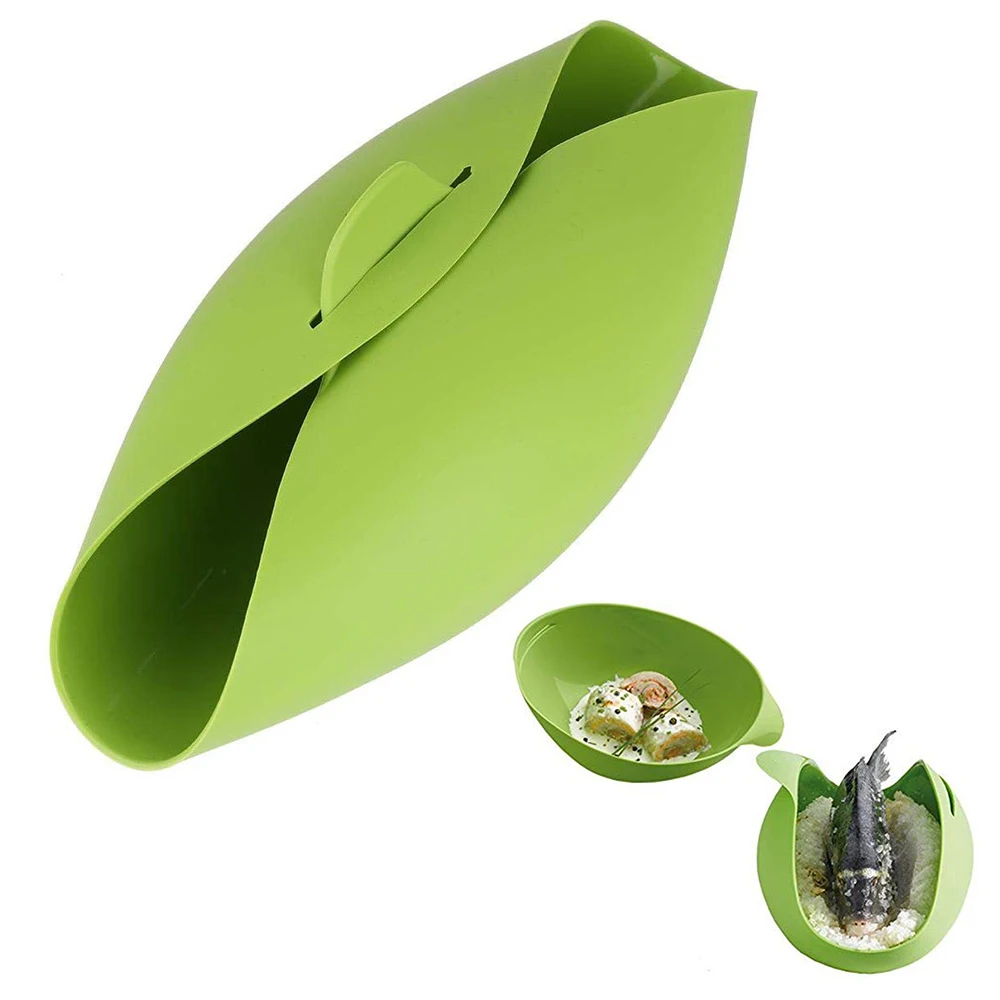 Складная чаша силиконовый для микроволновой печи отпариватель рыба пар жаровня