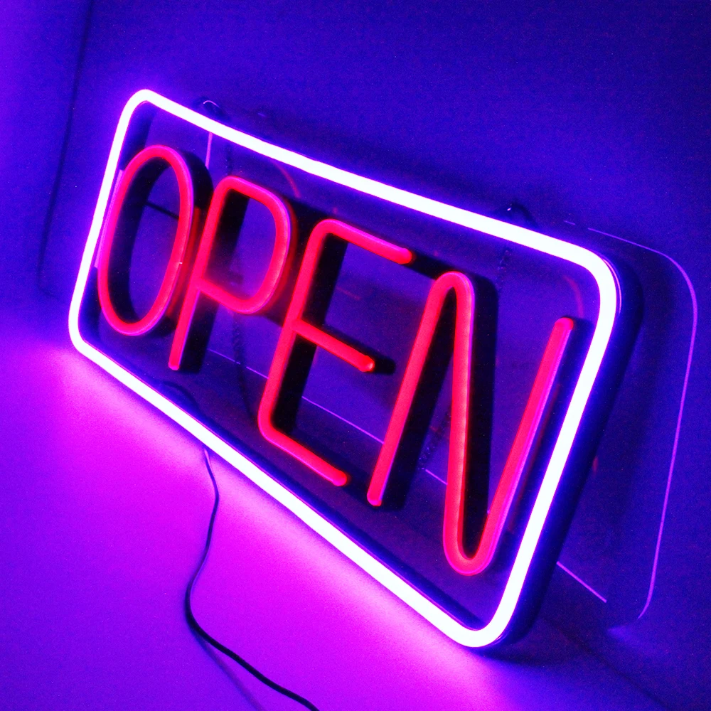 

22'' OPEN Business Neon Sign LED Lights Tube KTV Wall Decoration Commercial Lighting Ultra Bright LED Store Advertising lamp