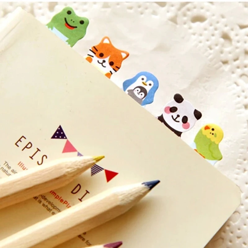Мини мультфильм животных панда кошка блокнот стикеры милые кавайные записные