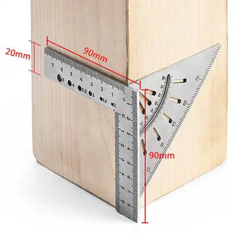 Полезный инструмент для маркировки и треугольная линейка, высокоточная квадратная линейка и прямая Линейка для работ по дереву