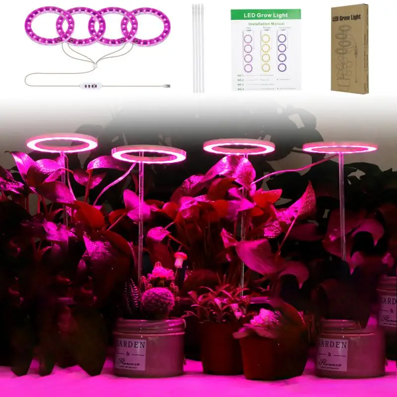 

LED Angel Ring Grow Light DC5V USB Phytolamp for Full ​Spectrum Lamp Indoor Tent Plants Flower Greenhouse seeds Growth Light