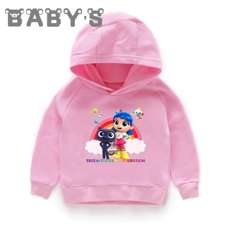 Children Hooded Hoodies Kids True and the Rainbow Kingdom Cartoon Cute Sweatshirts Baby Pullover Tops Girls Boys Clothes KMT5359 | Детская