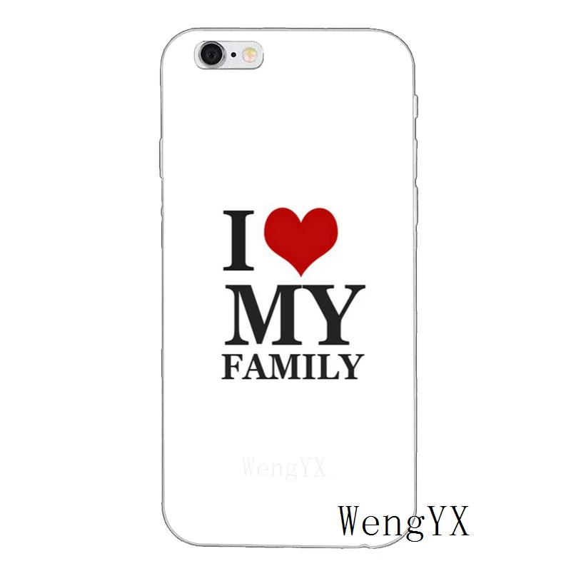 I love my family аксессуары чехол для телефона iPhone 11 Pro XS Max XR X 8 7 6 6S Plus 5 5S SE 4s 4 iPod Touch |