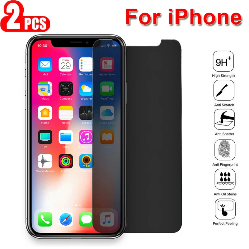 2 шт. защитная пленка для IPhone 12 Pro X XR XS 11 Max 6 6s 7 8 Plus|Защитные стёкла и плёнки