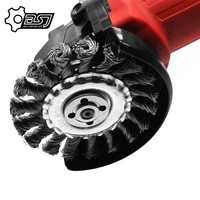 knotted bench steel wire brush deburring derusting angle grinder cleaner accessories 125mm rust removal wheel metal disc brush