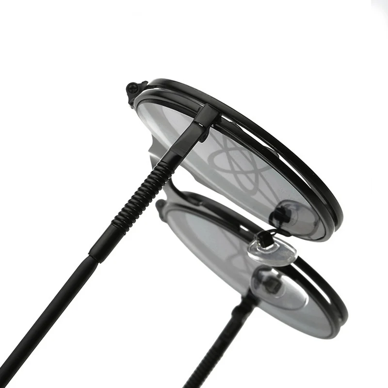 Мужские солнцезащитные очки DIDI Lovers круглые на застежке роскошные Брендовые в