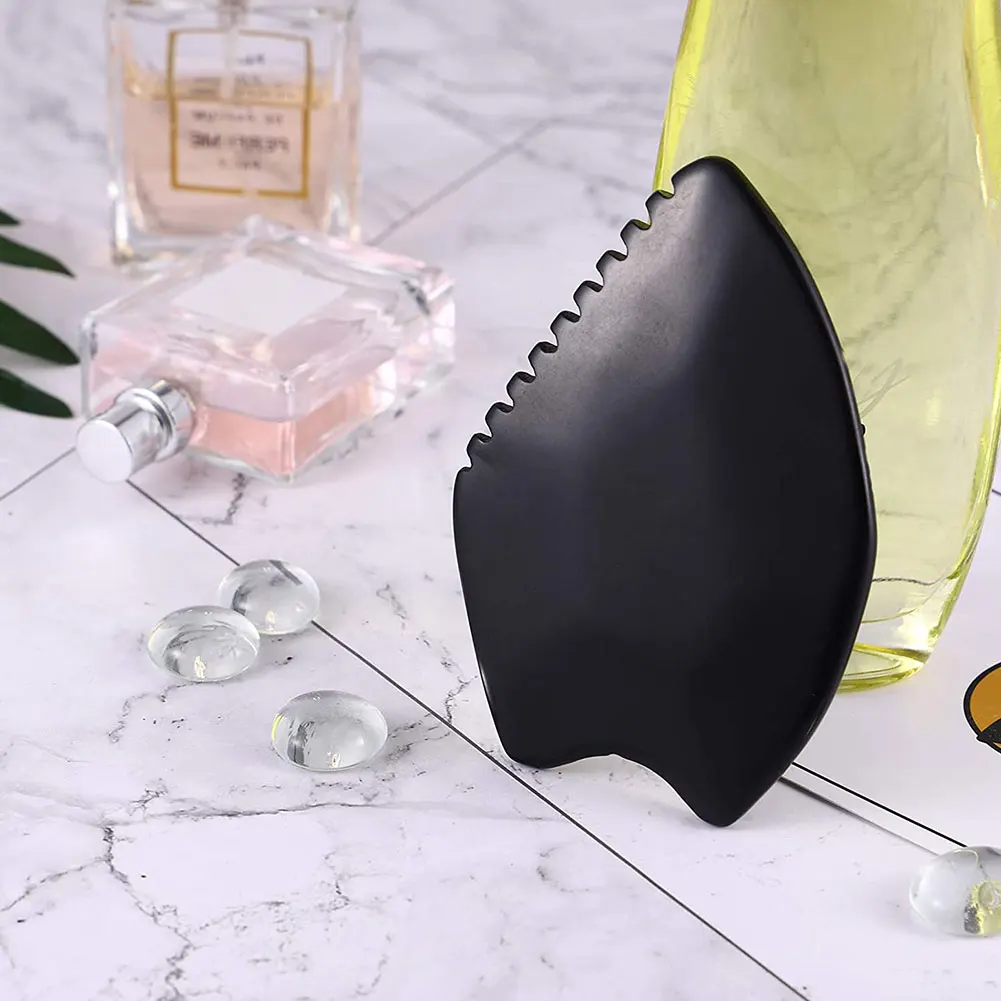 

Gua Sha Massage Tool Gua Sha Natural Stone Scraping Black Obsidian Stone Relieve Muscle Tensio SPA Type Face Body Massager