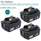 Сменный литиевый аккумулятор для Makita BL1830BL1840BL1850, 3 шт.