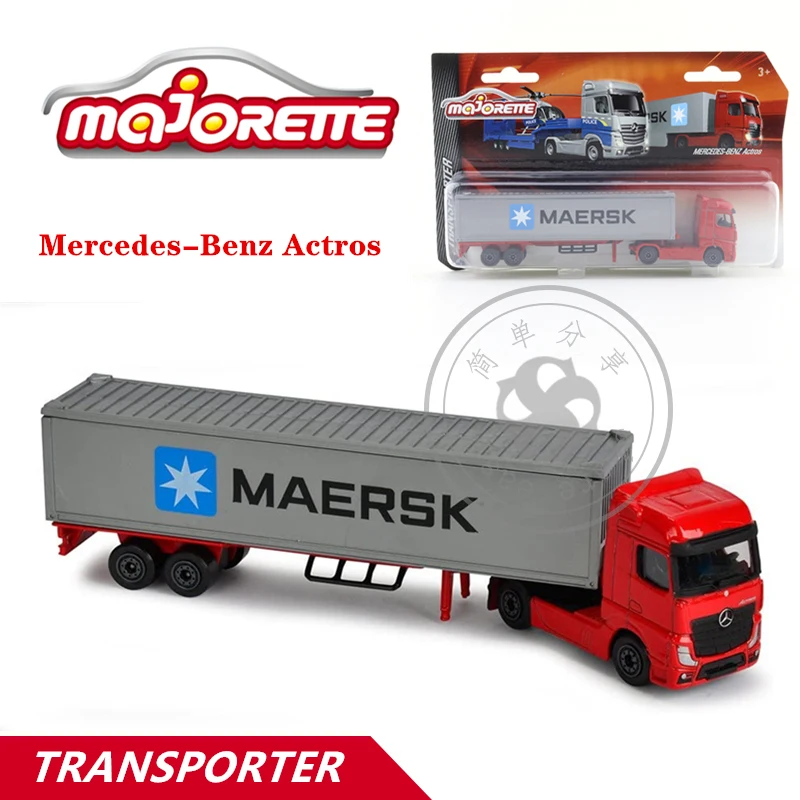 

Majorette 1/64 транспортеры серии Mercedes-Benz Actros Автомобиль Горячий поп дети игрушки Моторные Машины литье под давлением металлическая модель