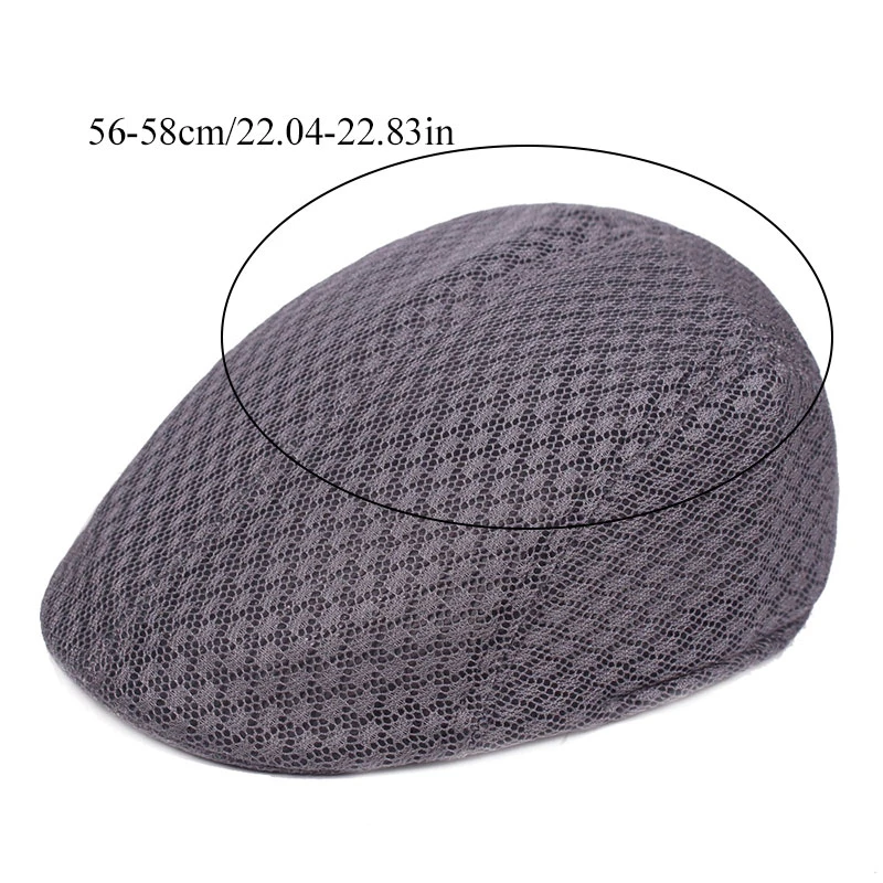 

New Men Women Casual Beret Hat Fashion Flat Cap Adjustable Breathable Mesh Caps Comfortable Hat Dustproof Cap Sun Block Sunhat