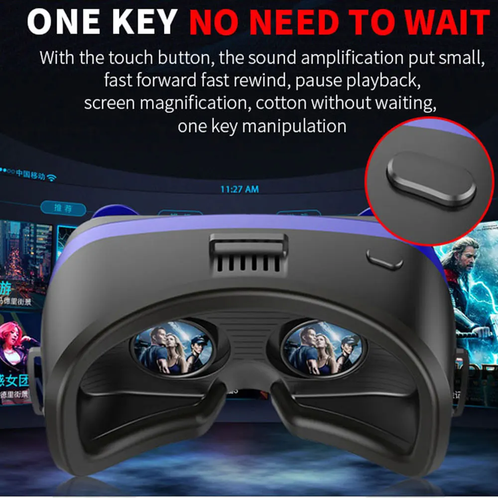 2020 Очки виртуальной реальности VR Headest 3D гарнитура для видеофильмов игр