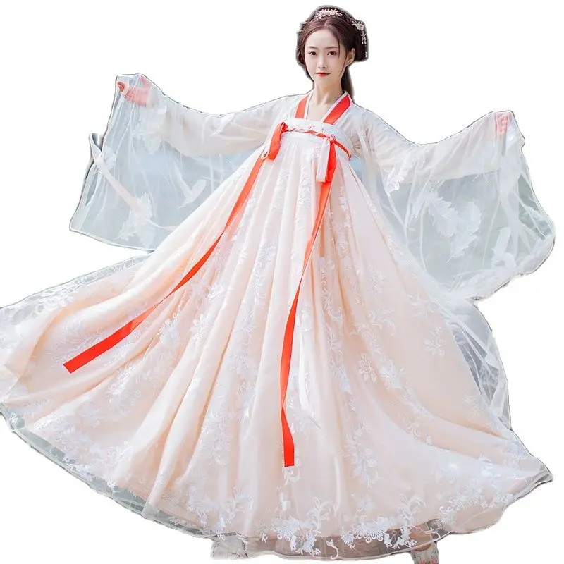 Женский традиционный костюм Hanfu с вышивкой классический для сценического танца