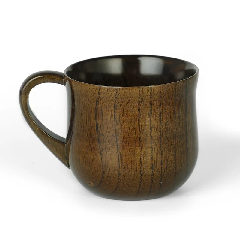

Jujube Wood Handle Beer Steins Smooth Color Cup Minimalist Creative Small Cup