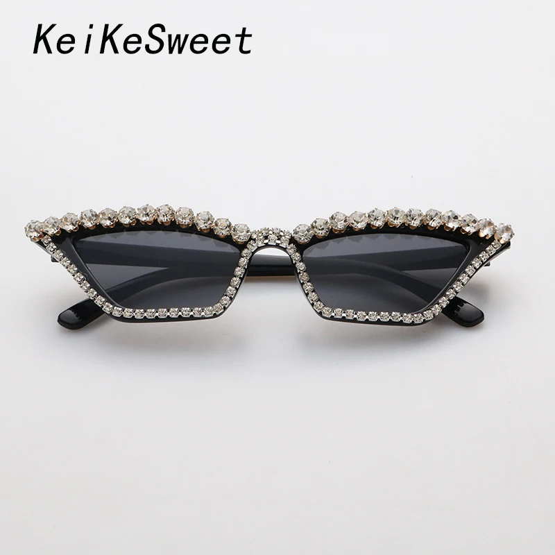 KeiKeSweet модные брендовые дизайнерские солнцезащитные очки с бриллиантами Женские