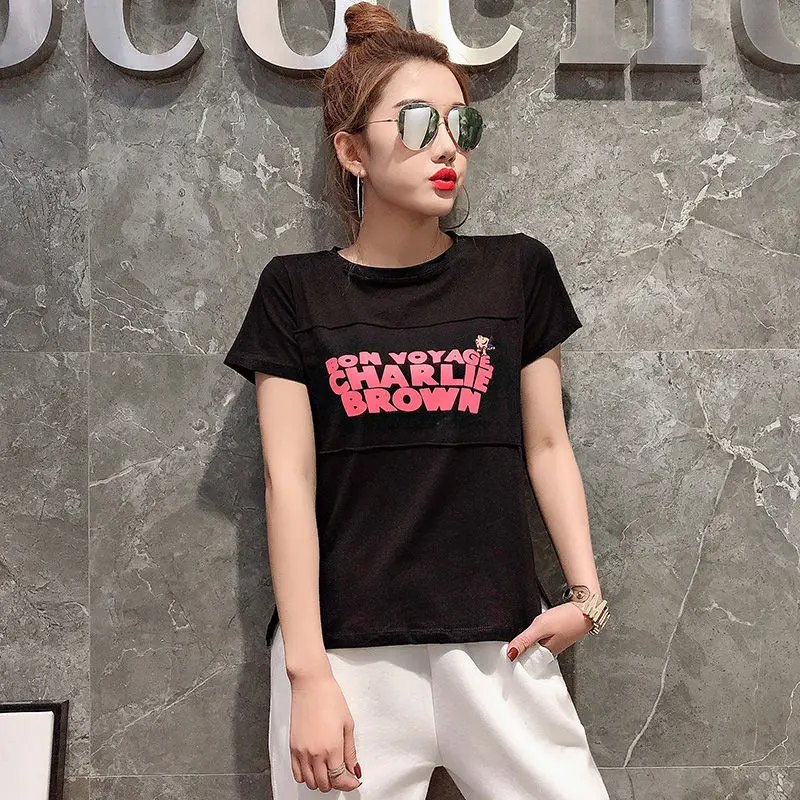 

Women's new cartoon print T-shirt short sleeve