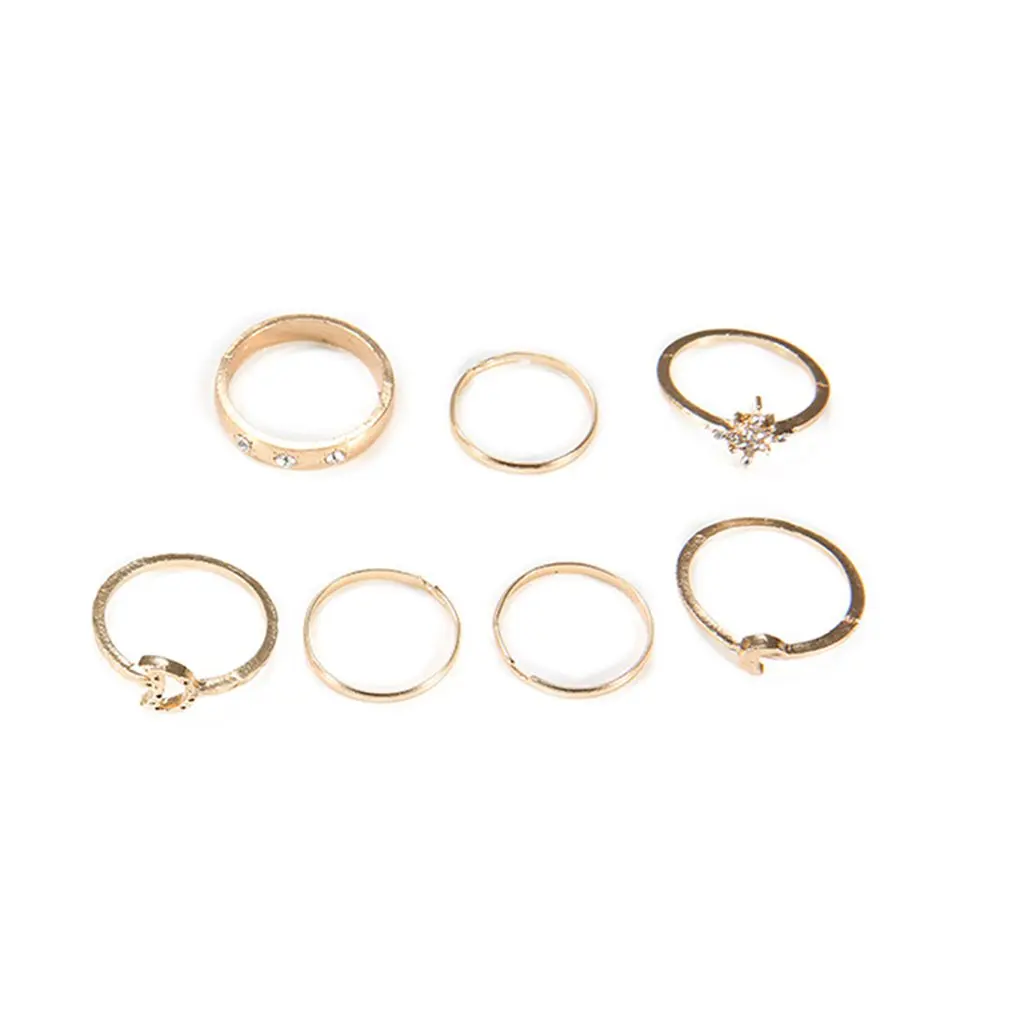 

Vintage Pearl Rings Gold Color Rings Set For Women Bohemian Geometric Cross Ring Fashion Jewelry Party Gifts 13 Pcs/set