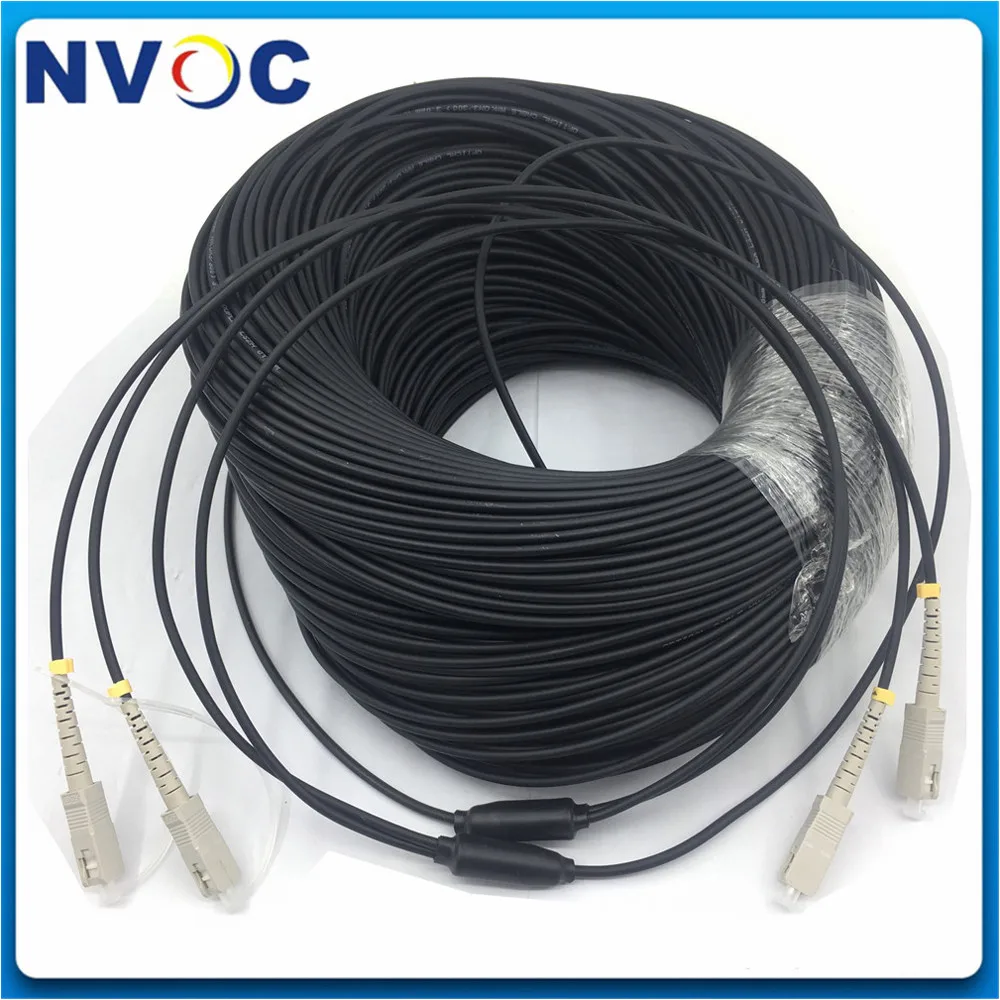 200 м 2-жильный LC SC ST FC SM MM OM1 OM2 OM3-300 2C SC/UPC-SC/UPC открытый бронированный LSZH