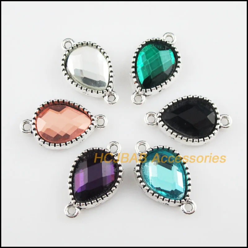 Модные 12 шт. Тибетский серебристый цвет с украшением в виде кристаллов