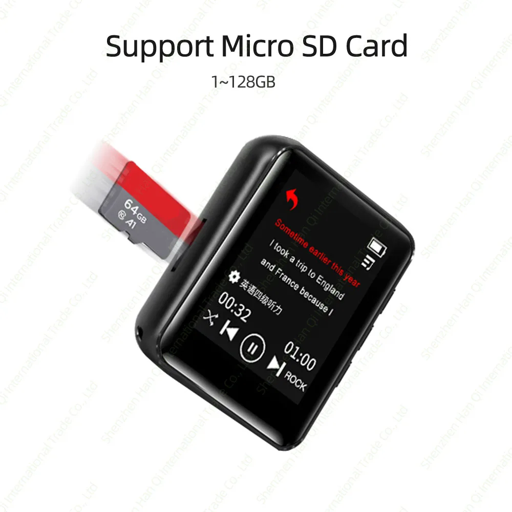RUIZU A02 M4 Bluetooth 4,0 MP4 MP3 плеер с полным сенсорным экраном портативный музыкальный плеер с динамиком FM Электронная книга рекордер шагомер
