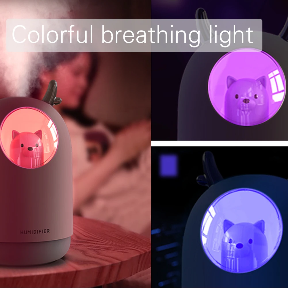 USB-увлажнитель воздуха мини-портативный увлажнитель 7 цветов светодиодный