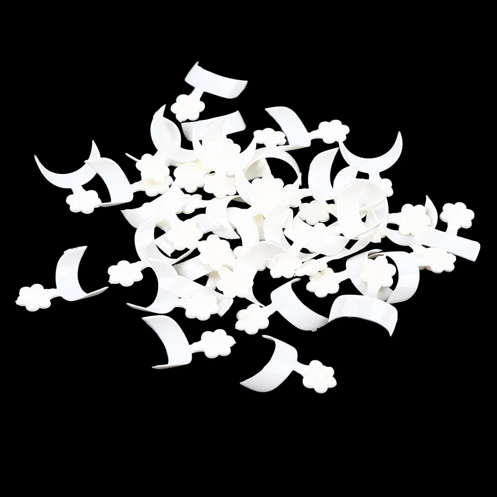 _ 500 шт./компл. короткий белый французский маникюр оберточная Накладка для ногтей