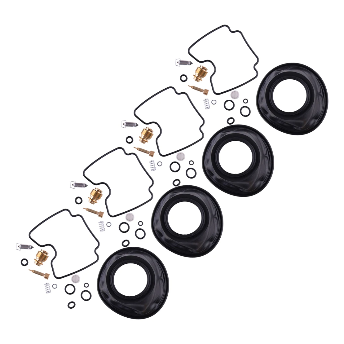 

4 Sets Carburetor Carb Repair Rebuild Kit Plunger Membrane Diaphragm Fit for Suzuki Bandit 1200 GSF1200S GSF1200 2001-2004 2005