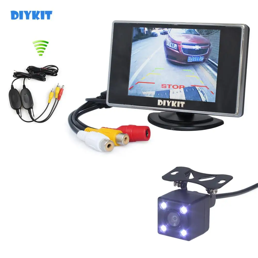 

DIYKIT беспроводная камера заднего вида с автомобильный монитор заднего вида