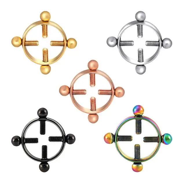 1 пара Мода Круглый не пирсинг для соска кольцевой щит ювелирные изделия без