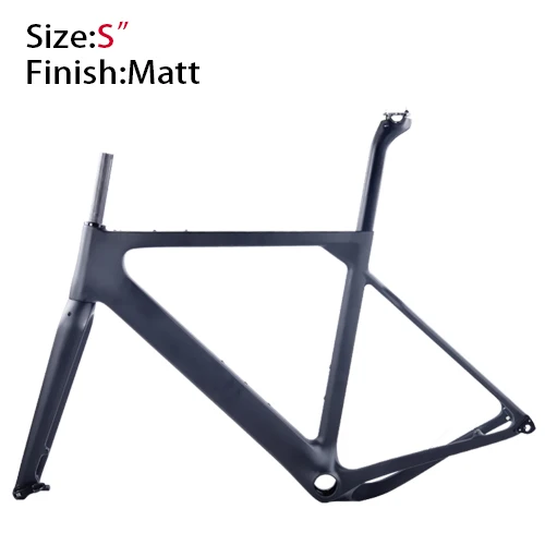 S Matt Карбоновая гравийная велосипедная Рама aero Road или MTB рама 142x12 мм дисковый тормоз для кросса, гравия, сверхлегкие Углеродные детали для рамы велосипеда - Цвет: S Matt