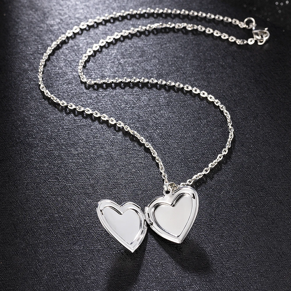 Романтическое ожерелье с фоторамкой и кулоном в виде сердца | Украшения