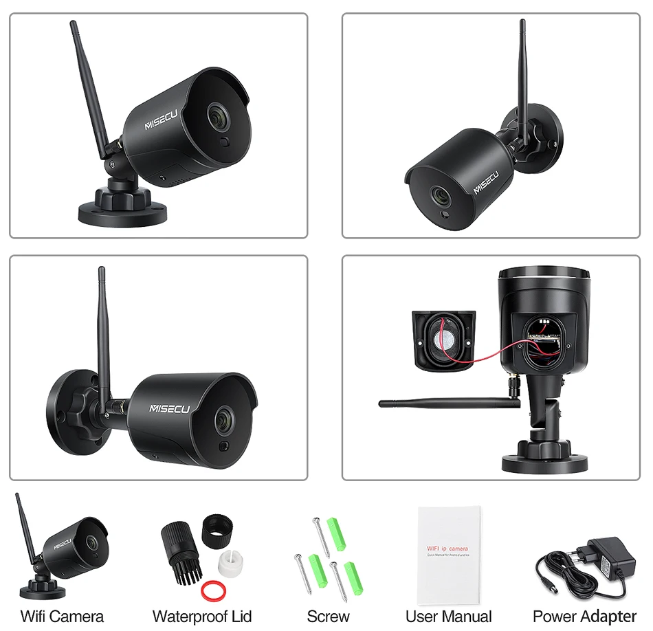 MISECU 1080P Wifi IP камера двухсторонняя аудио Беспроводная пуля наружная домашняя камера безопасности Onvif 2MP SD карта ночного видения приложение iCsee