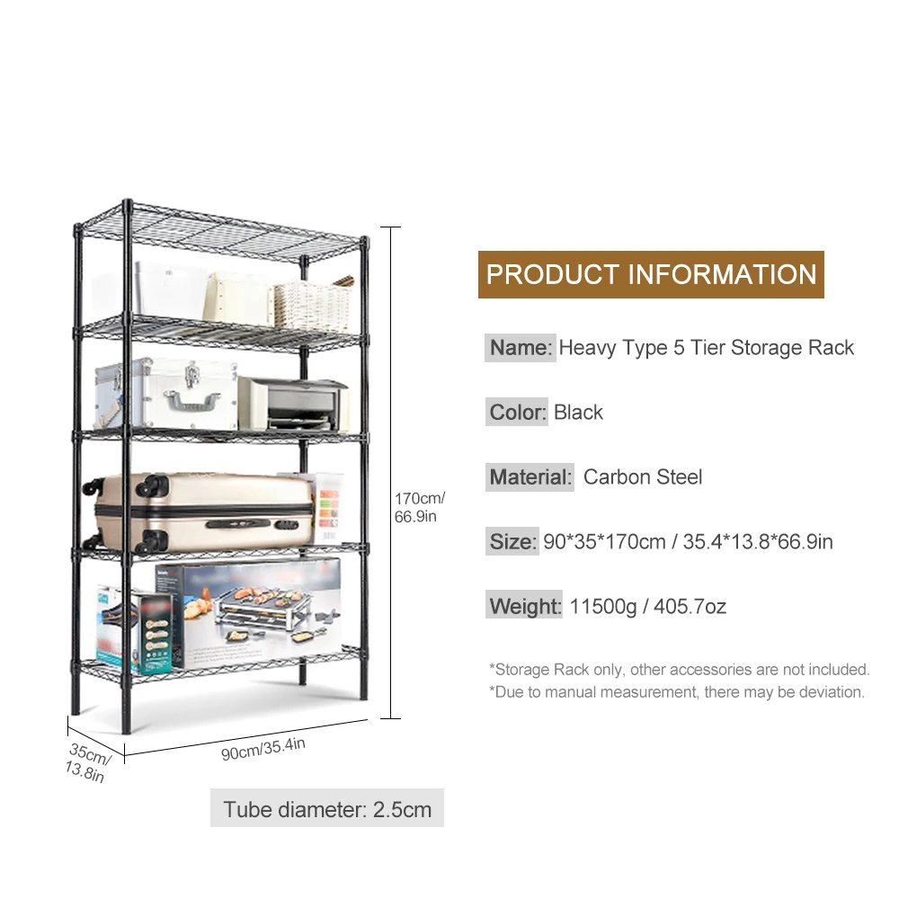5 ярусов Слои стеллаж для хранения Организатор Кухня Гостиная тяжелый Тип