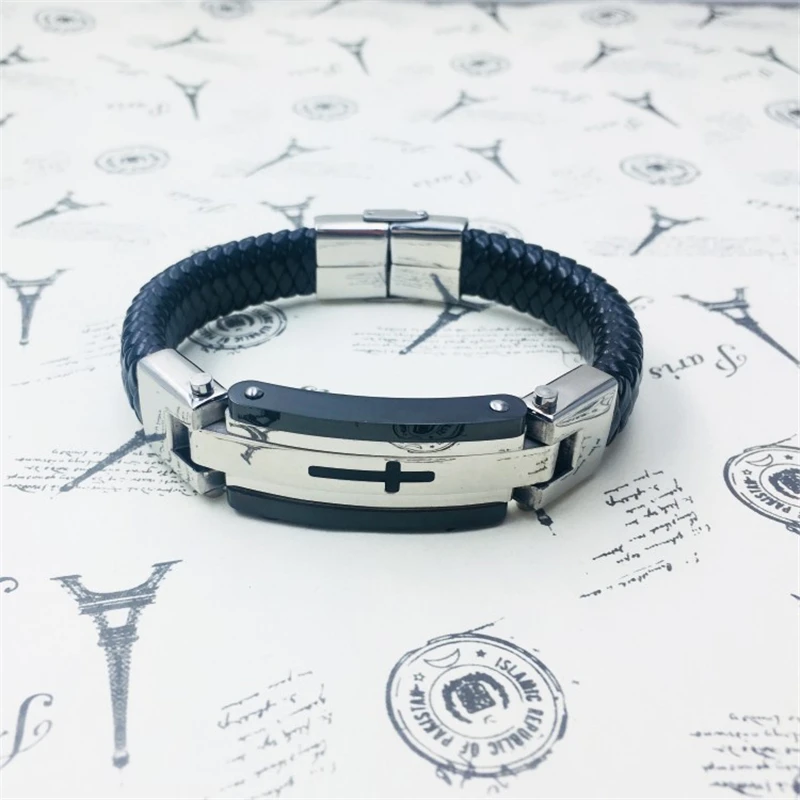 

Bohemia Stainless Steel Cross Bracelets For Women Free Shipping Boho Jewelry Fashion Genuine Leather Wristband Pulseira Feminina