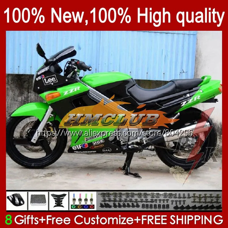 

Обтекатель Bodys для KAWASAKI NINJA ZZR250 зеленый черный ZZR 250 113No.7 ZZR-250 1990 1991 1992 1993 1994 1995 1996 1997 1998 1999