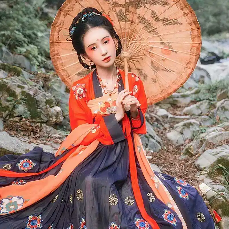Новый праздничный наряд Hanfu Женский традиционный костюм одежда для сцены косплея