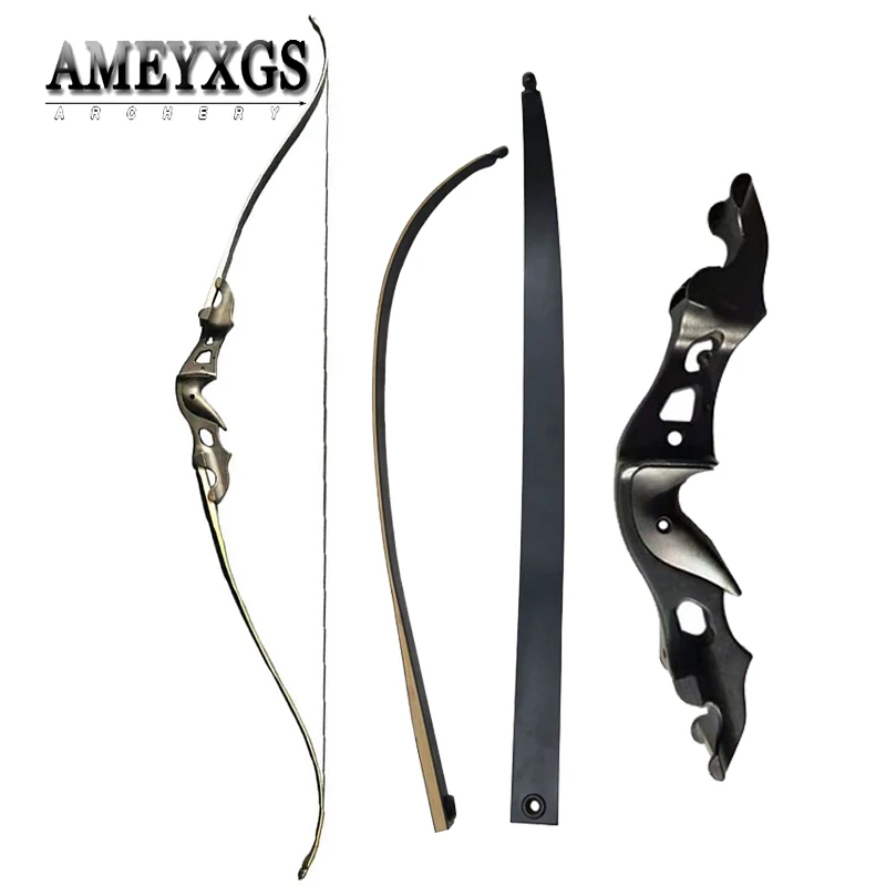 

58" Archery 20-55lbs Recurve Bow Takedown Right Hand Hunting Bow Adults Youth Shooting Training Accessories Aluminum Alloy Bow