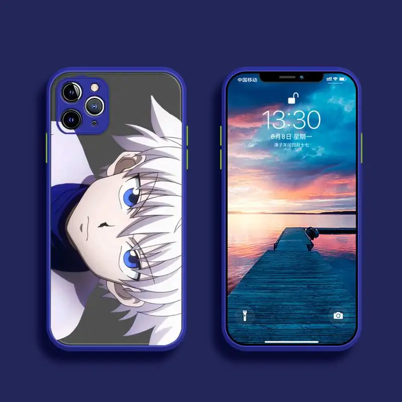 Hisoka Hunter X Hunter Killua Zoldyck Anime Phone Cover for IPhone 13 12 11 Pro Max X XS XR 7 8 7Plus 8Plus Clear Case Funda