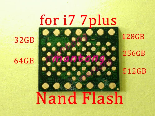 

For iPhone 7 7plus Nand Flash Memory IC 32G 64G 128GB 256GB 512GB U1701 Harddisk HDD chip Solve Error 9/4014