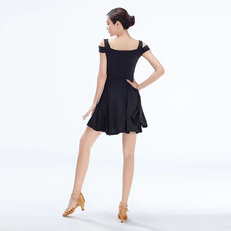 Латиноамериканское платье для танцев женщин взрослых, летнее, новое, короткий рукав, выступление, бальный танго, ча-ча-ча, костюмы.