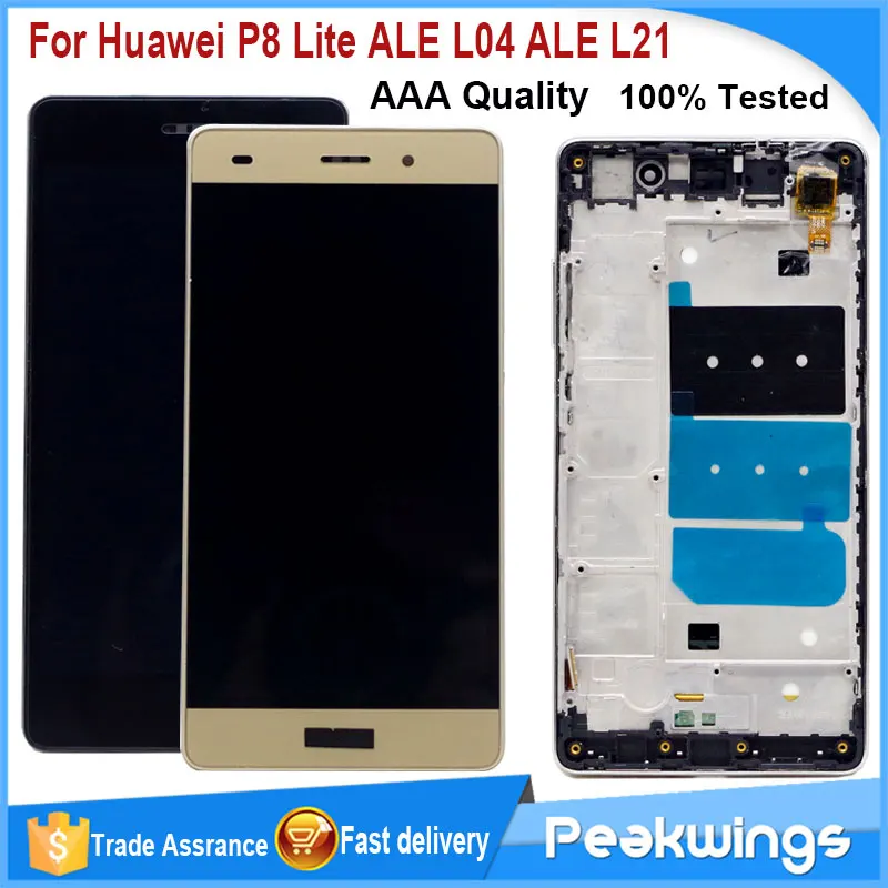 ЖК дисплей с тачскрином в сборе для Huawei P8 Lite ALE L04 L21 100% тестирование|Экраны