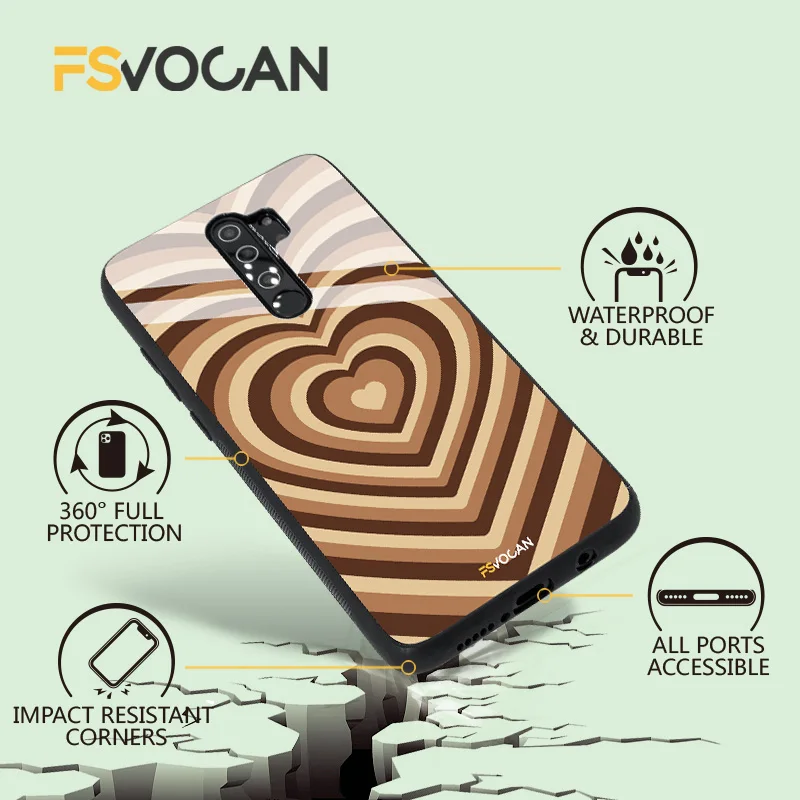 Love Heart Cover For Xiaomi Redmi POCO Latte Coffee Silicone Phone Case For Note 11 10 9 8 Pro 8T 9s 9C 9A X3 NFC M3 F3 10S 5G