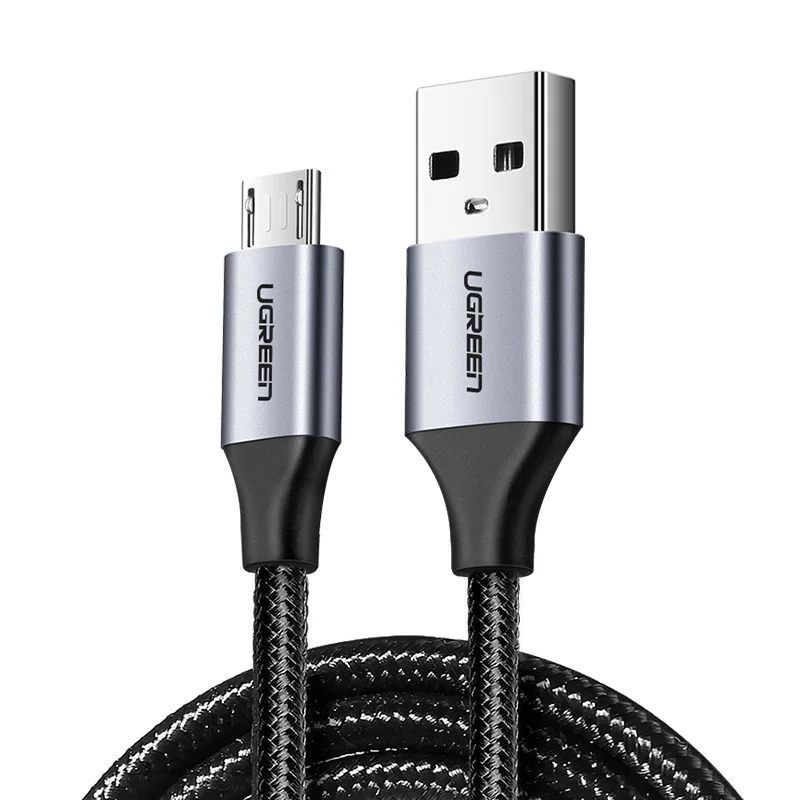 Кабель Ugreen Micro USB в нейлоновой оплетке зарядное устройство с на кабель для быстрой