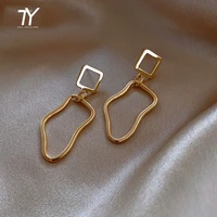 neo gothic geometric hollow out metal dangle earrings for woman korean fashion jewelry party girls unusual accessories earrings