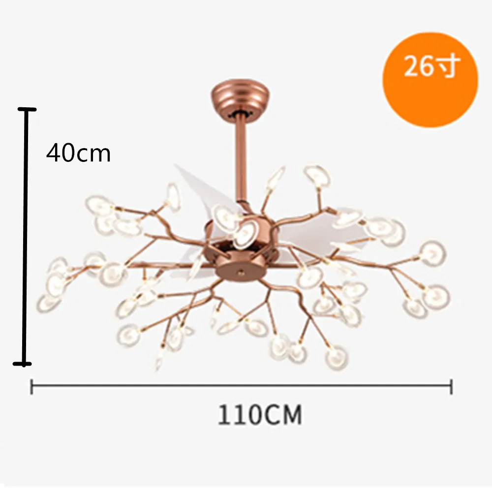 

23 Inch DC ceiling fan fans with lights remote control Reversible ventilator lamp bedroom decor Silent Motor glowworm firefly