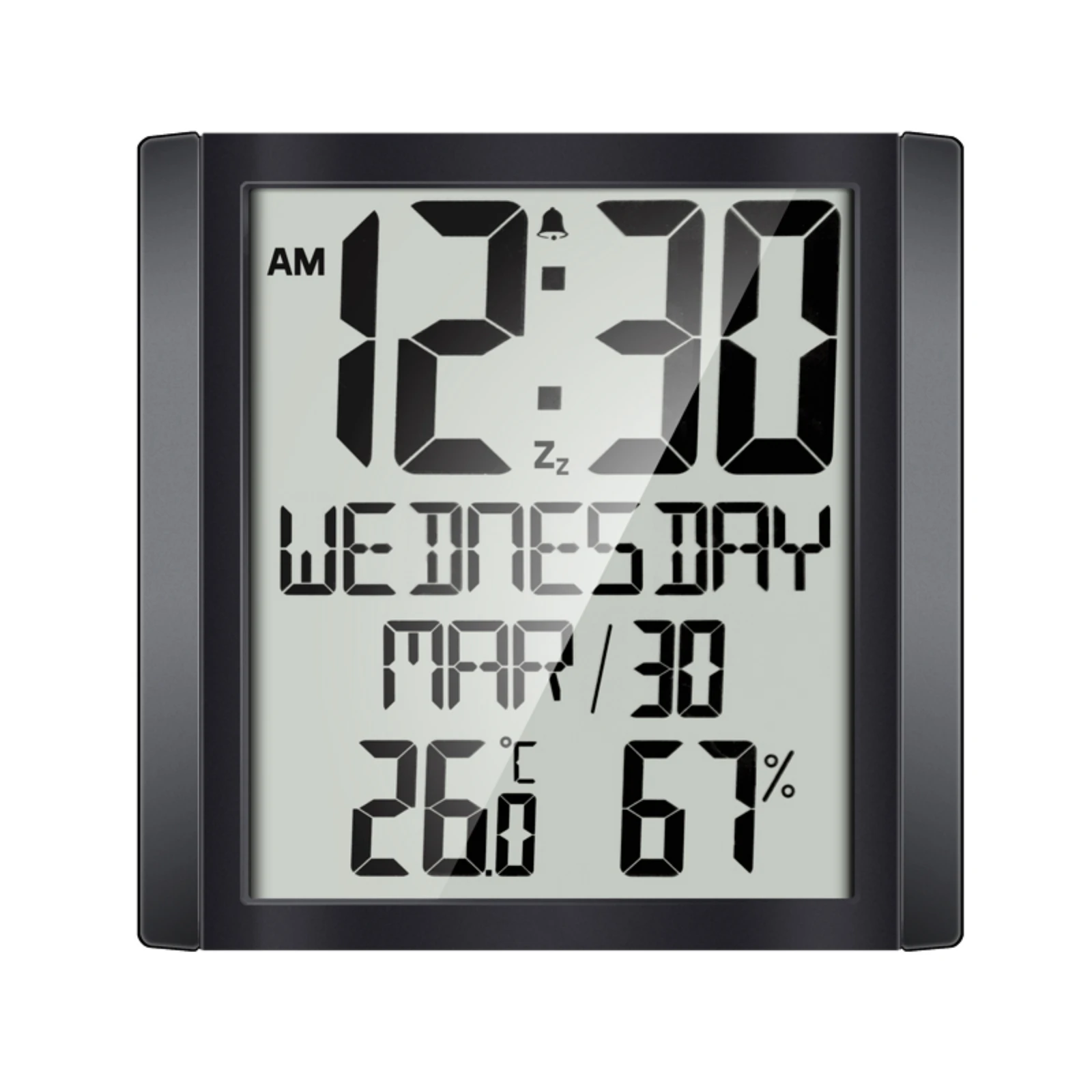 

Intelligent Upgraded Clock LCD Digital Display Screen Desktop Alarm Hygrometer Temperature Backlight Alarm Clock for Home